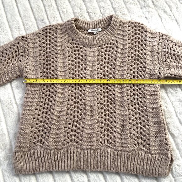 Madewell Windemere Pointelle Pullover Sweater (Pink/Mauve) XS - Picture 7 of 9
